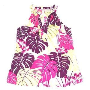 Banana republic tropical leaf print  top